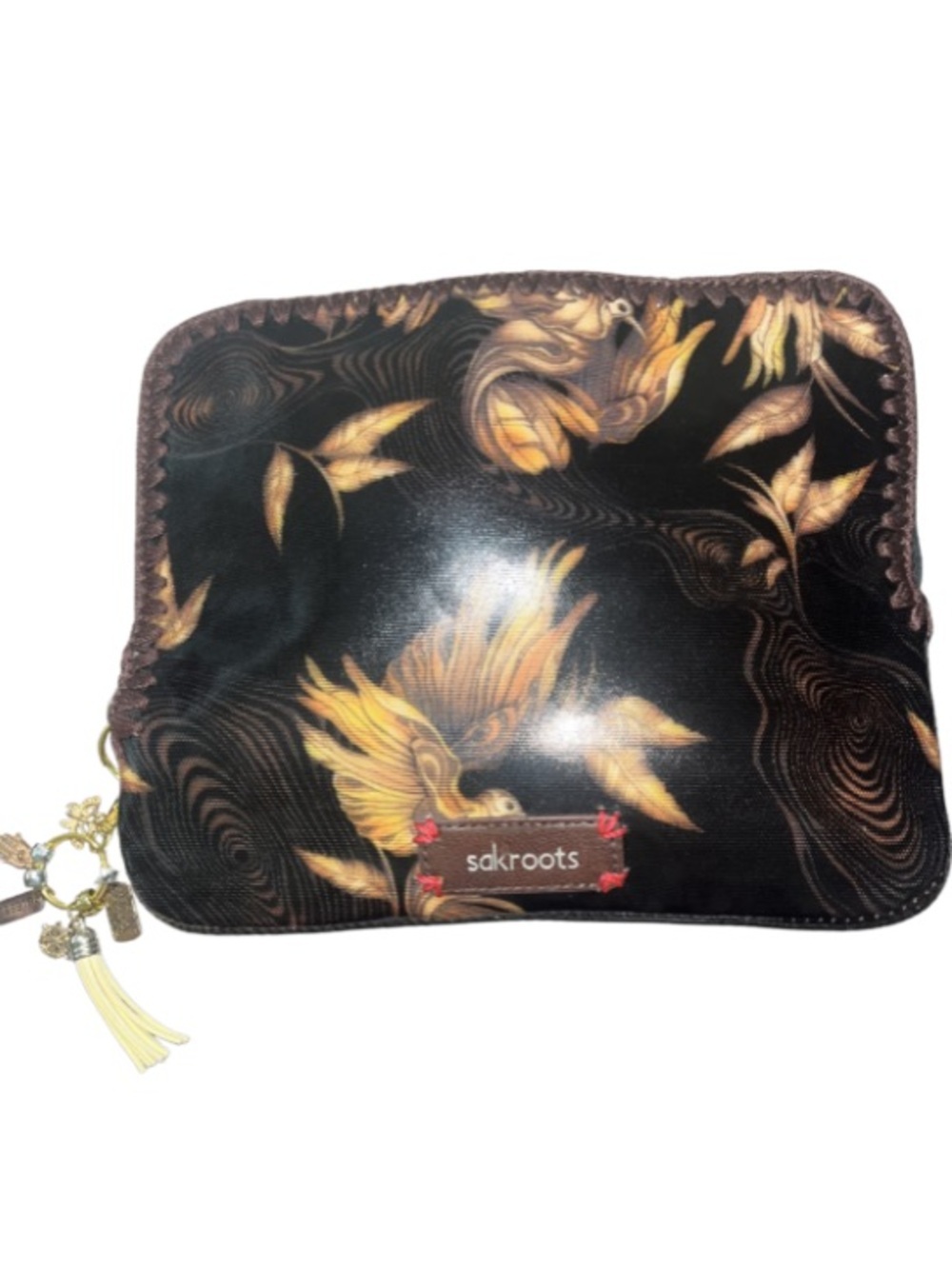 Sakroots Phoenix Firebird Coated Canvas Pouch Clutch